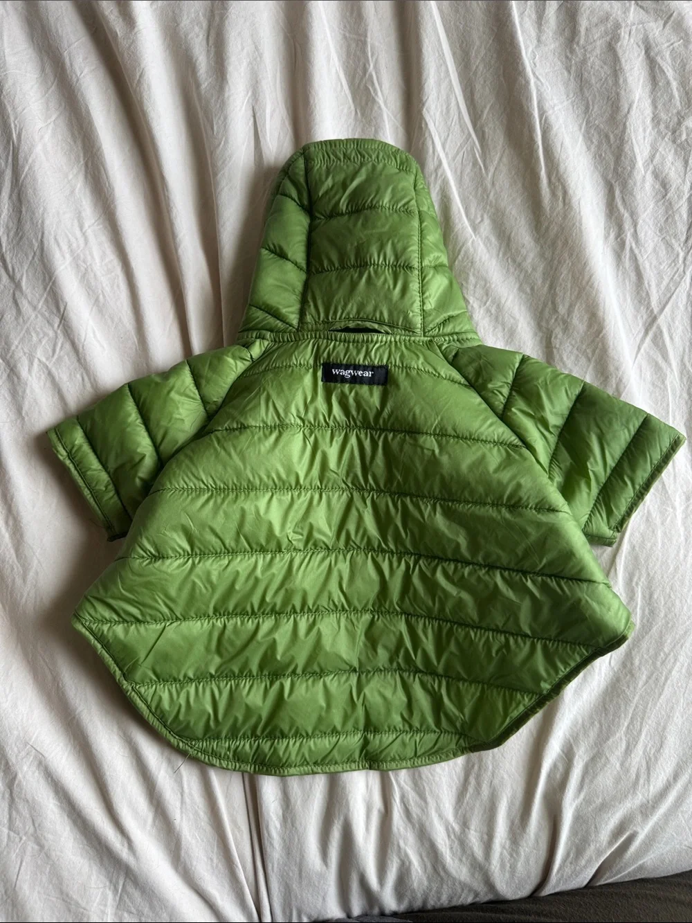Wagwear Green Quilted Hooded Dog Jacket